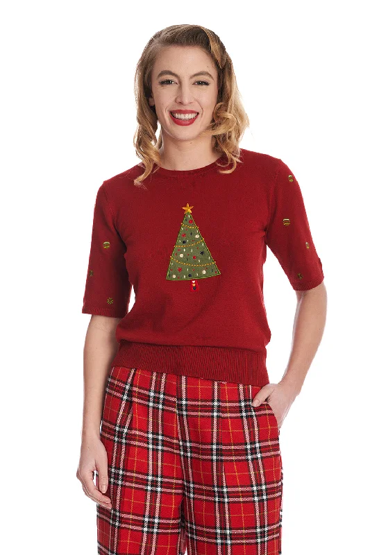 Clearance Event Scandi Tree Holiday Cheer Jumper