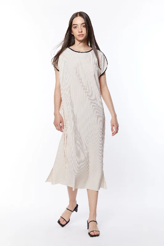 New Arrival t-shirt dressRIBBED CONTRAST TRIM DRESS
