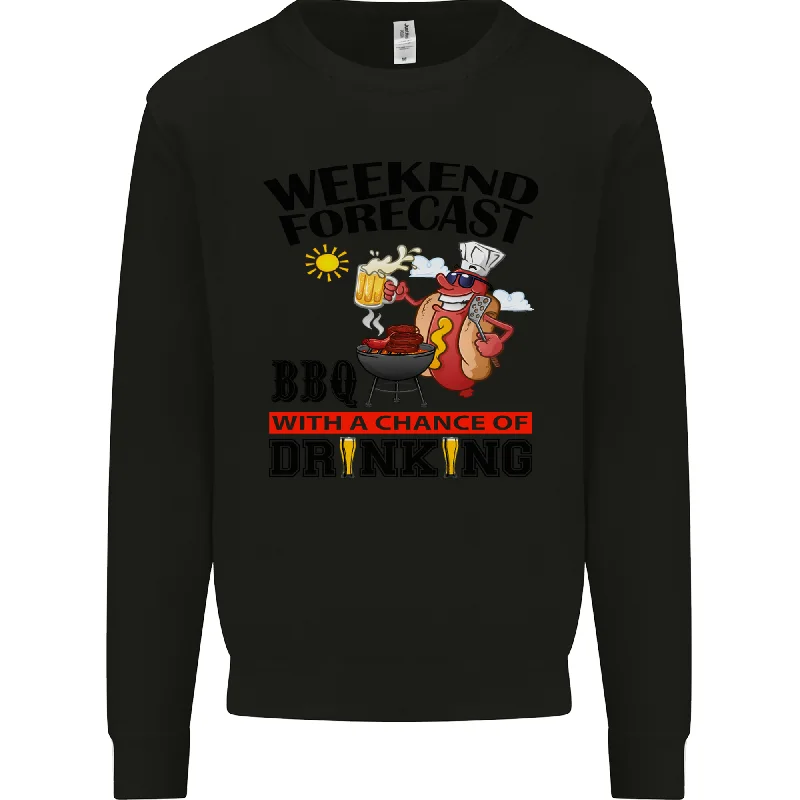 Mega Deal classic gym sweatshirtBBQ Weekend Forecast BBQing Alcohol Beer Mens Sweatshirt Jumper Mega Deal classic gym sweatshirtBBQ Weekend Forecast BBQing Alcohol Beer Mens Sweatshirt Jumper