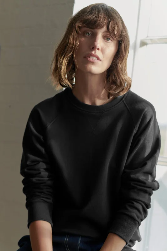Overstock Women's Raglan Sweatshirt - Black