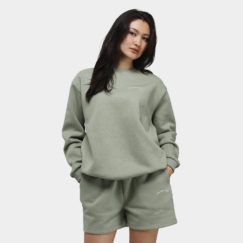 While Supplies Last Pink Soda Women's Baton Crew Neck Sweater / Seagrass