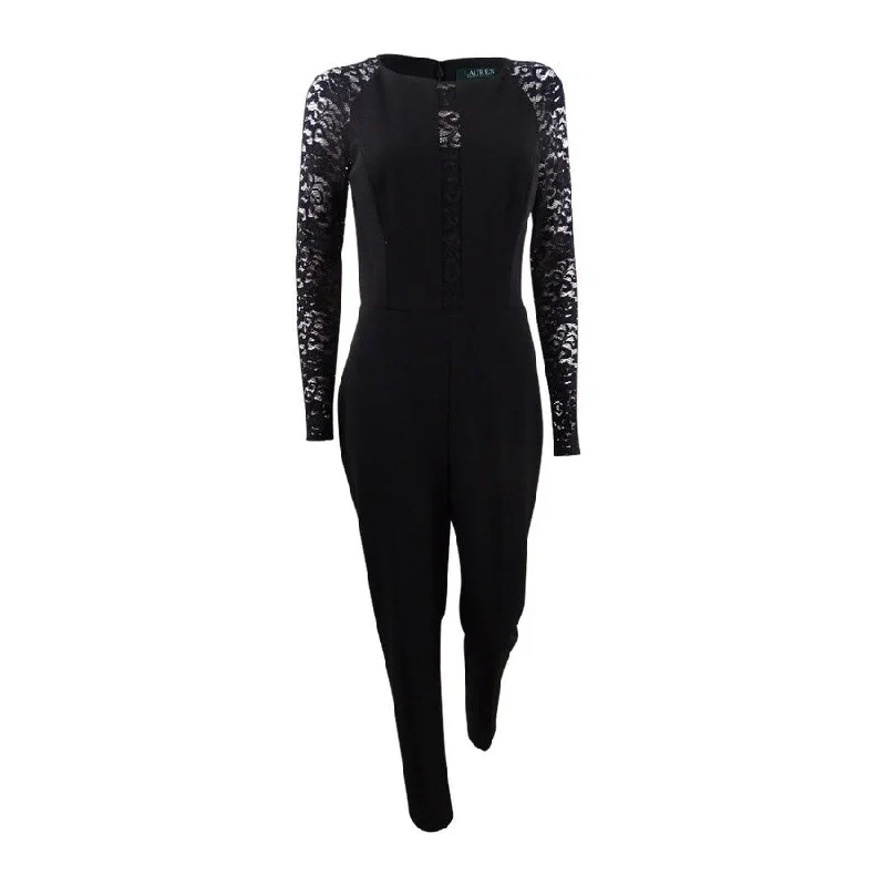 Unmissable Offer long sleeve dressLauren by Ralph Lauren Women's Lace-Sleeve Jumpsuit Unmissable Offer long sleeve dressLauren by Ralph Lauren Women's Lace-Sleeve Jumpsuit