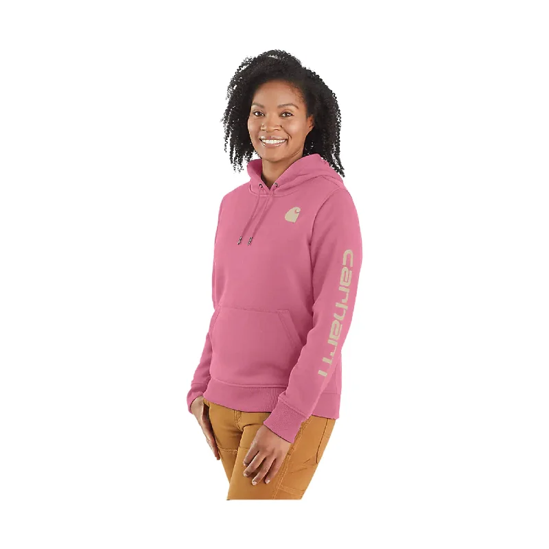 Buy Now Carhartt Women's Relaxed Fit Midweight Logo Sleeve Graphic Sweatshirt - Woodrose Buy Now Carhartt Women's Relaxed Fit Midweight Logo Sleeve Graphic Sweatshirt - Woodrose