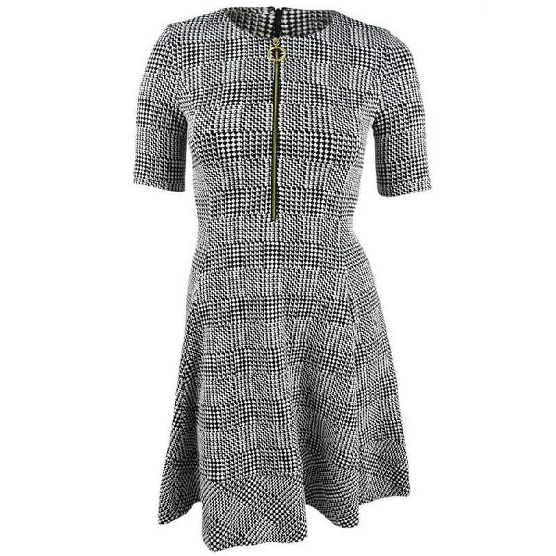 Epic Deals cocktail dressDKNY Women's Texture Knit Zipper Fit & Flare Dress