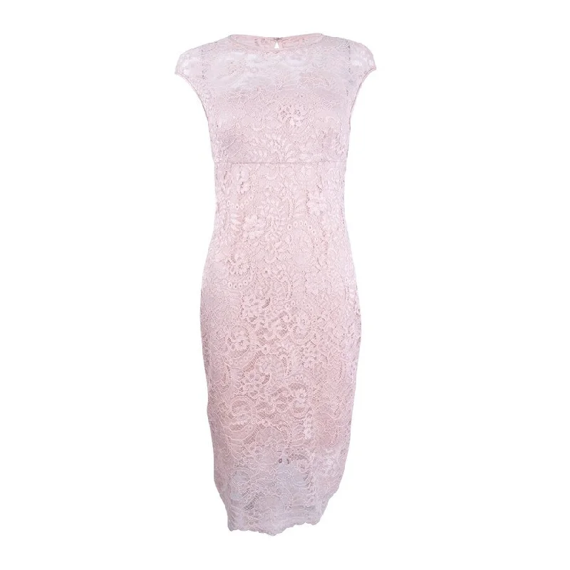 Early Access ashionable dressLauren Ralph Lauren Women's Grinnel Lace Sheath Dress (2, Soft Pink)