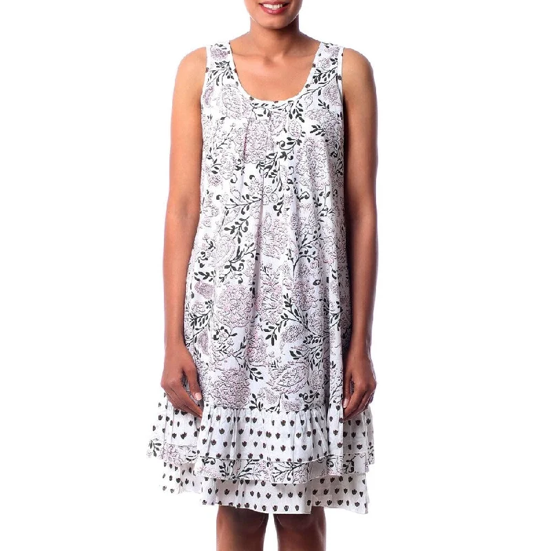 Hurry In ruffle dressHandmade Cotton Earth Collection Dress (India)