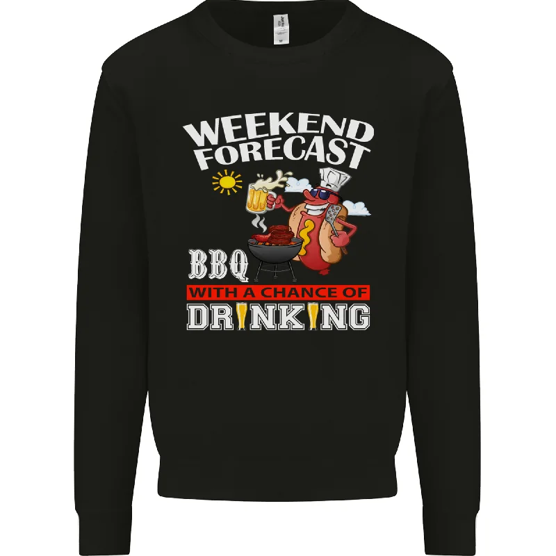 Closeout Sale athletic streetwear sweatshirtBBQ Weekend Forecast BBQing Alcohol Beer Mens Sweatshirt Jumper Closeout Sale athletic streetwear sweatshirtBBQ Weekend Forecast BBQing Alcohol Beer Mens Sweatshirt Jumper