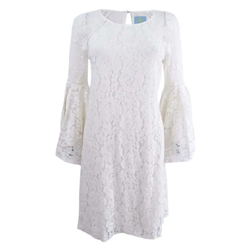 Can't Miss party-ready dressCeCe Women's Bell-Sleeve Lace Dress (2, New Ivory)