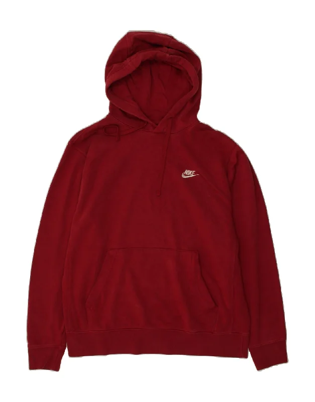 YEAR-End Clearance NIKE Mens Hoodie Jumper Large Red Cotton