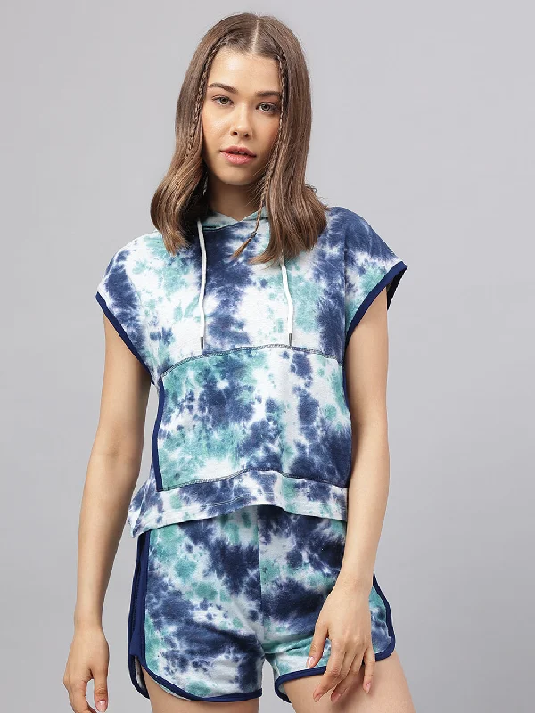 Big Discounts Fitkin Tie and Dyed Extended Sleeves Cotton Top