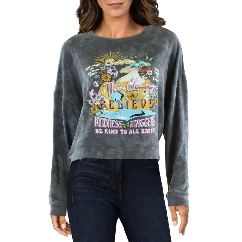Act Now Somewhere West Womens Crop Comfy Sweatshirt
