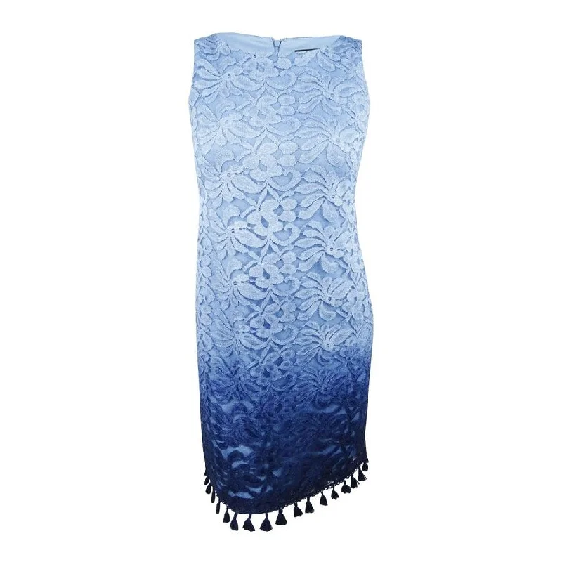 Limited Stock evening dressJessica Howard Women's Lace-Ombre Tassel Dress (10, Blue) Limited Stock evening dressJessica Howard Women's Lace-Ombre Tassel Dress (10, Blue)