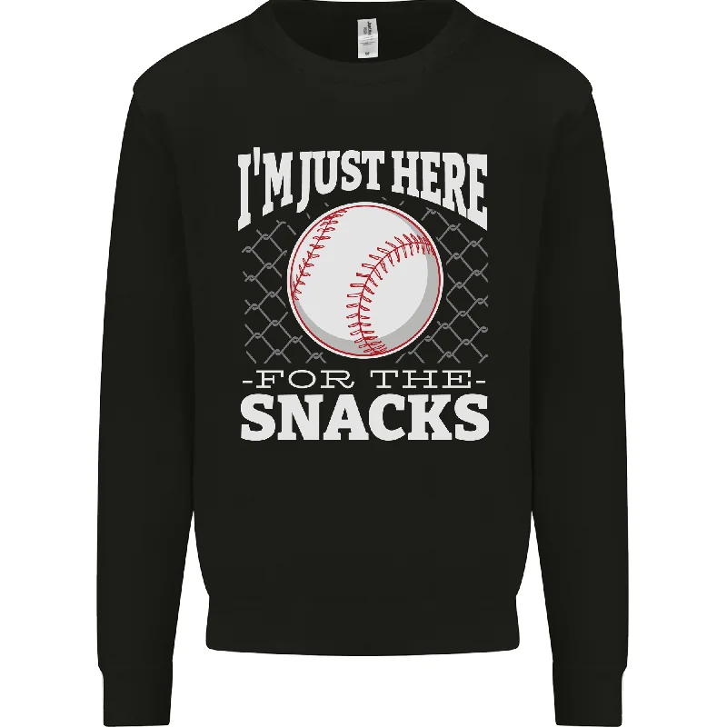 Stock Clearance relaxed fit sports hoodieBaseball Im Just Here for the Snacks Mens Sweatshirt Jumper Stock Clearance relaxed fit sports hoodieBaseball Im Just Here for the Snacks Mens Sweatshirt Jumper