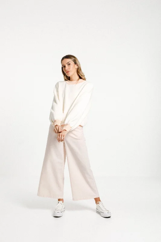 Savings Spectacular Cotton Cleo Jumper - Sale - Peachy Milk