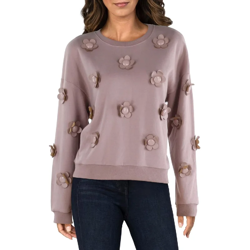 Savings Event Estellina Womens Applique Crewneck Sweatshirt