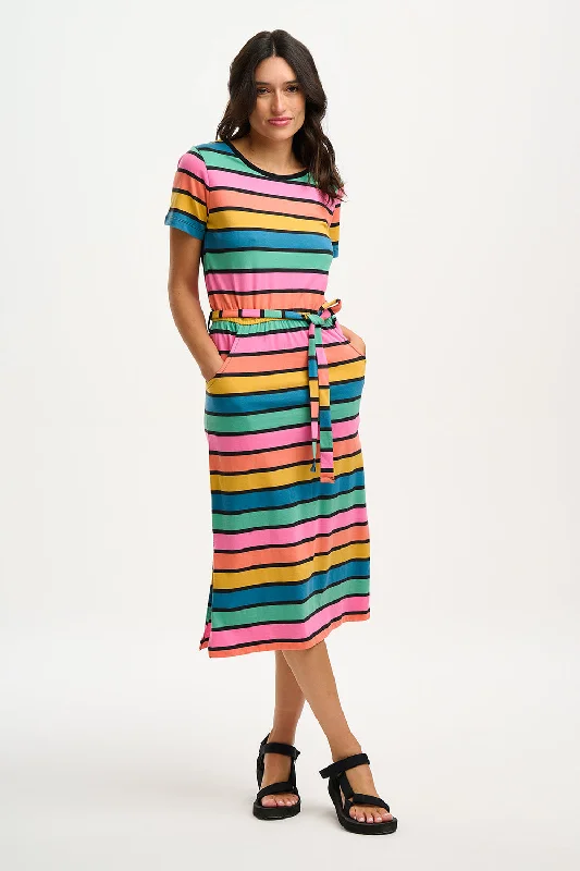 Today’s Deal cocktail party dressFlissy Jersey Midi Dress (Multi Beach Hut Stripes)
