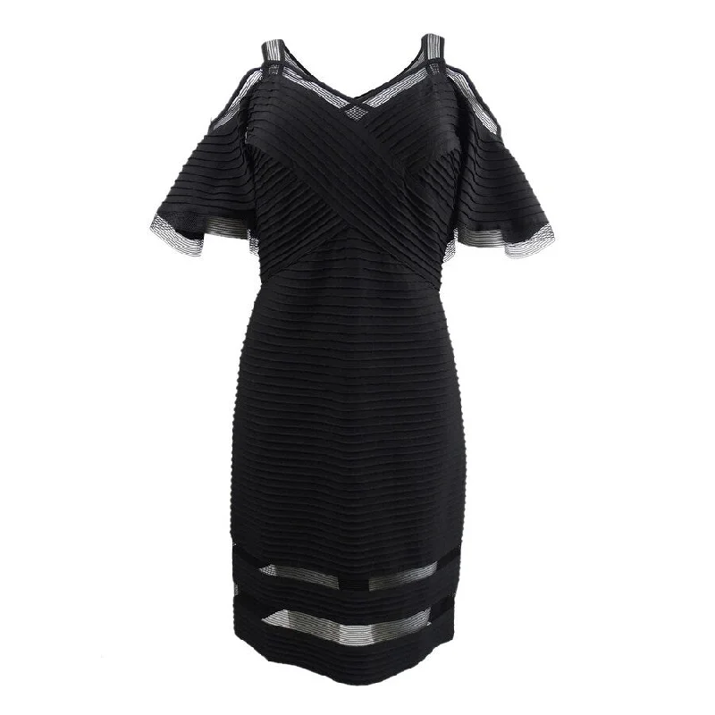 Unmissable Offer A-line dressTadashi Shoji Women's Cold-Shoulder Pintuck Dress (S, Black) Unmissable Offer A-line dressTadashi Shoji Women's Cold-Shoulder Pintuck Dress (S, Black)