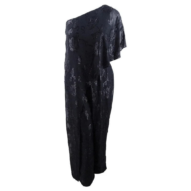 Final Sale backless dressAdrianna Papell Women's Chiffon Jumpsuit (16, Black)