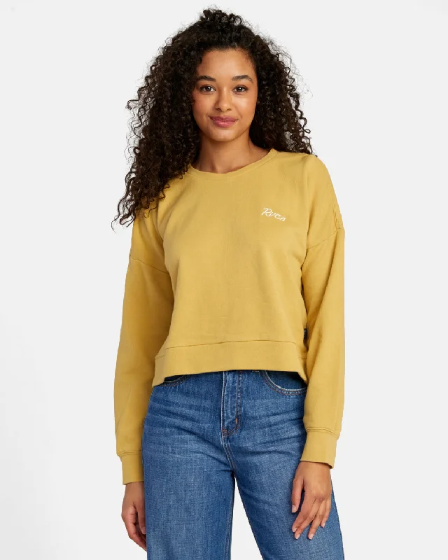 Take Advantage Scrypt Pullover Sweatshirt - Vintage Gold