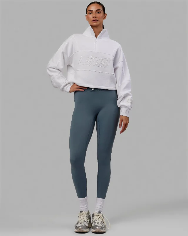Take Advantage Slam 1/4 Zip Sweater - White-White