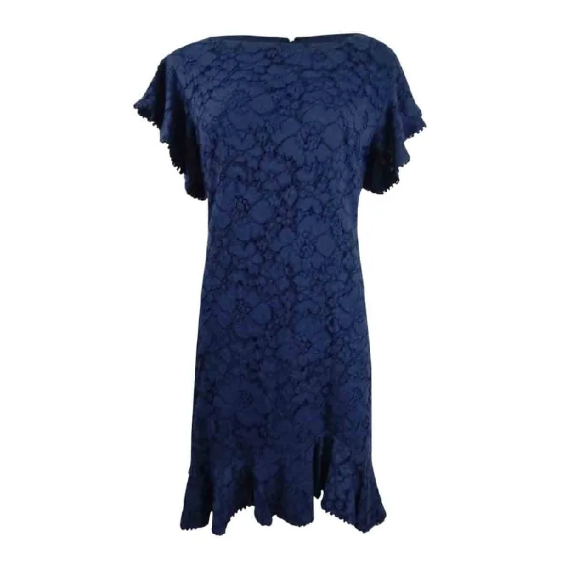 Buy More, Save More flowy dressVince Camuto Women's Lace Flounce-Hem Dress (10, Navy) Buy More, Save More flowy dressVince Camuto Women's Lace Flounce-Hem Dress (10, Navy)
