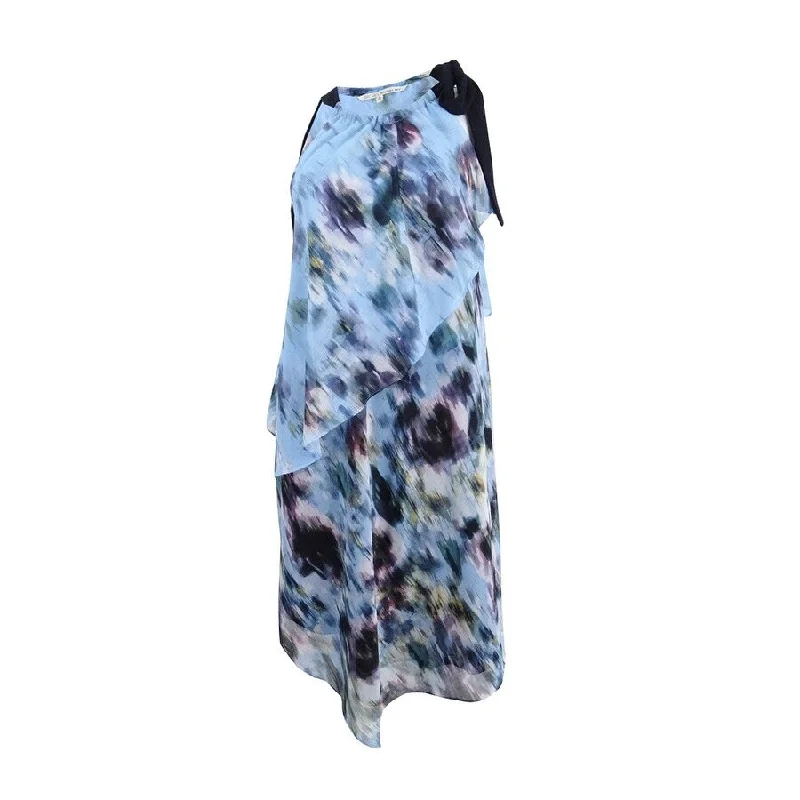 Deal Dash t-shirt dressRachel Rachel Roy Women's Printed Chiffon Midi Halter Dress