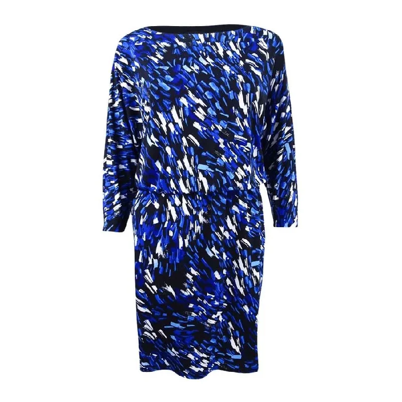 Daily Deals elegant shift dressNine West Women's Printed Blouson Jersey Dress