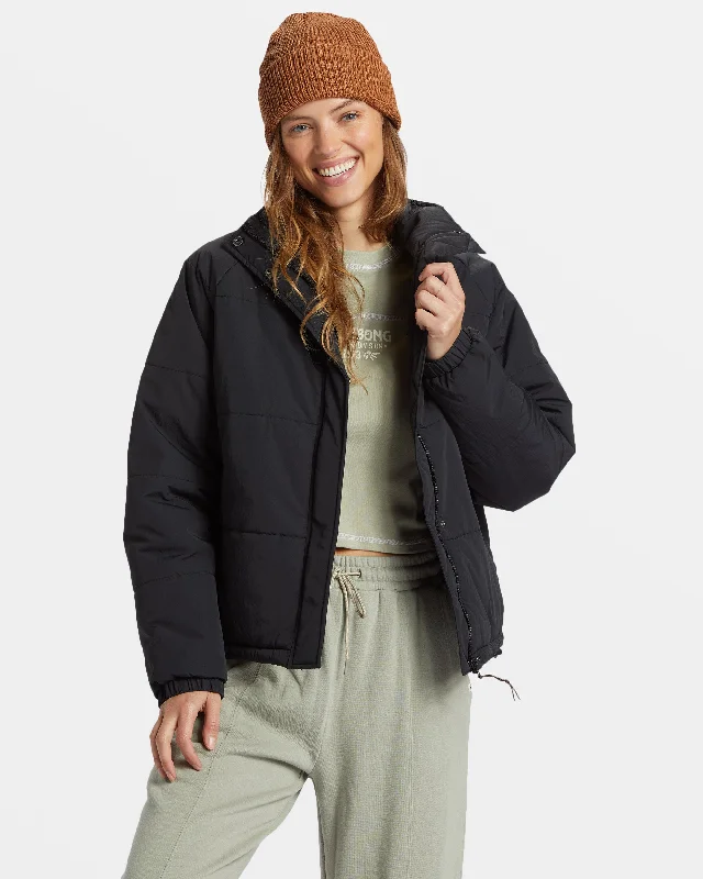 Doorbuster Deal High Route Puffer Jacket - Black