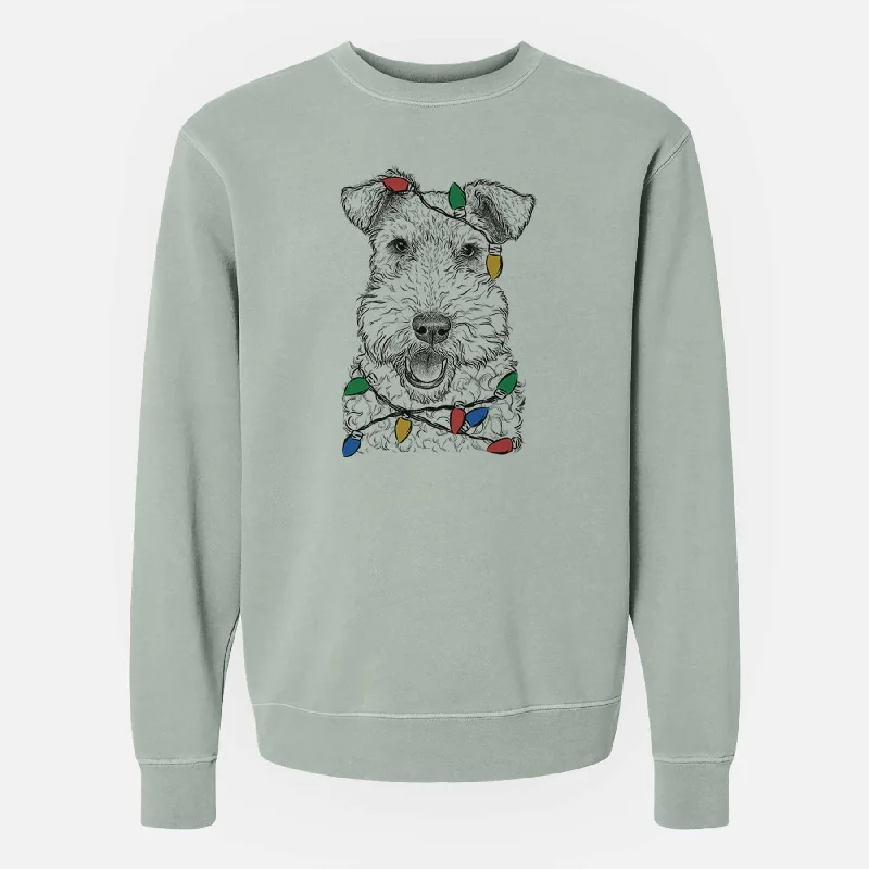 Act Now pullover workout hoodieChristmas Lights Ted the Wire Fox Terrier - Unisex Pigment Dyed Crew Sweatshirt Act Now pullover workout hoodieChristmas Lights Ted the Wire Fox Terrier - Unisex Pigment Dyed Crew Sweatshirt