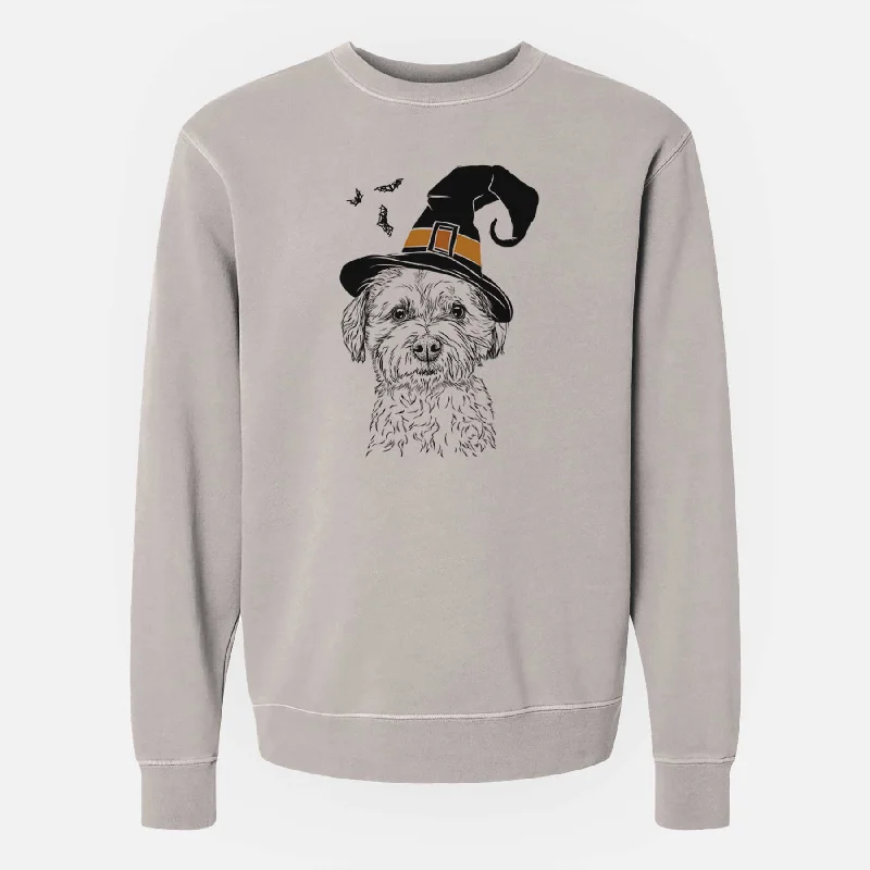 Buy More, Save More loose fit sports sweatshirtWitch Wyatt the Coton de Tulear - Unisex Pigment Dyed Crew Sweatshirt Buy More, Save More loose fit sports sweatshirtWitch Wyatt the Coton de Tulear - Unisex Pigment Dyed Crew Sweatshirt