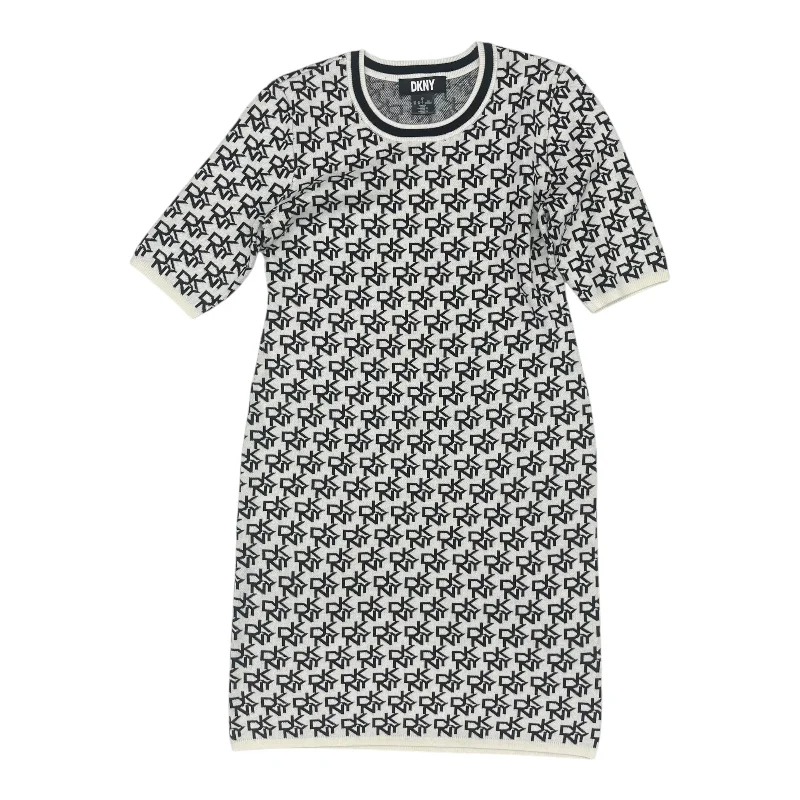 Season Finale Sale chic dressDress Sweater By Dkny In Black & White, Size:L