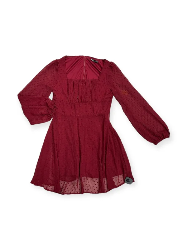 Best Bargains pleated dressDress Casual Midi By Shein In Red, Size: Xl