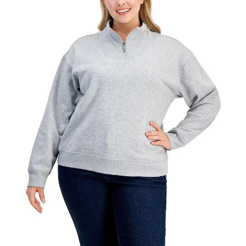 Quick Sale Tommy Hilfiger Womens Plus Logo Long Sleeves Sweatshirt