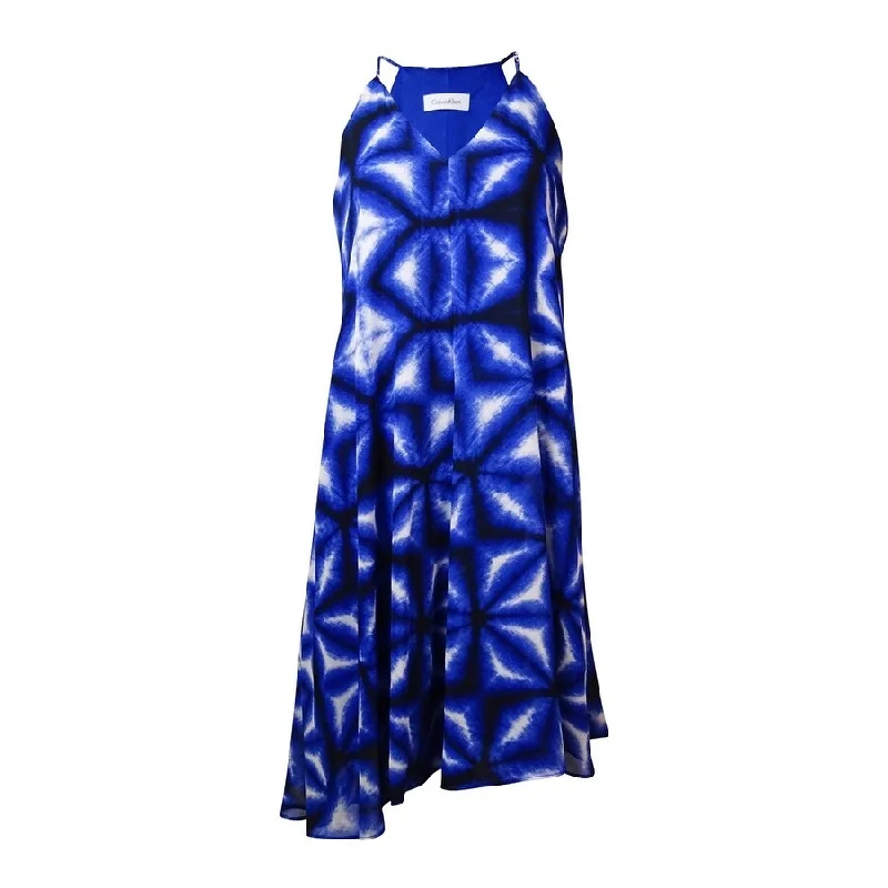 Deal Explosion pleated maxi dressCalvin Klein Women's Racerback Chiffon Trapeze Dress