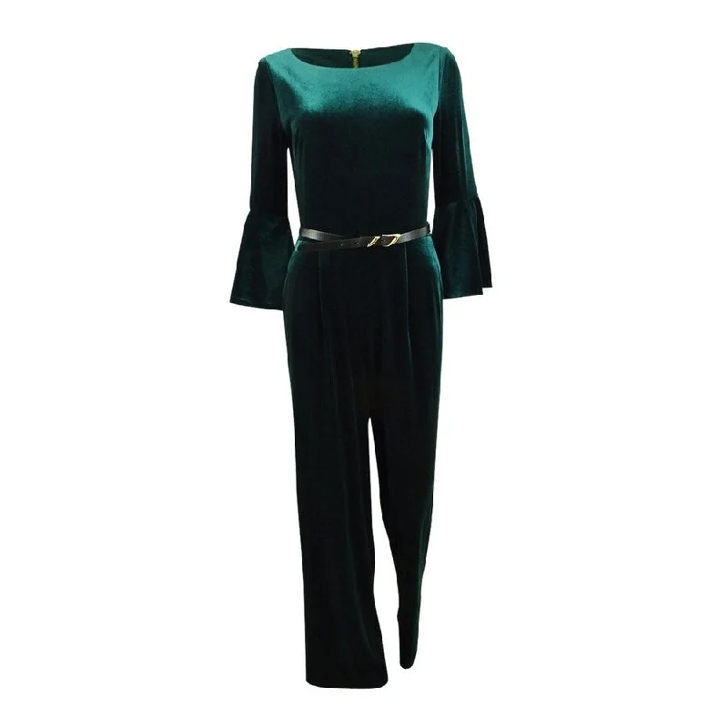Sale Event bohemian dressCalvin Klein Women's Velvet Belted Jumpsuit