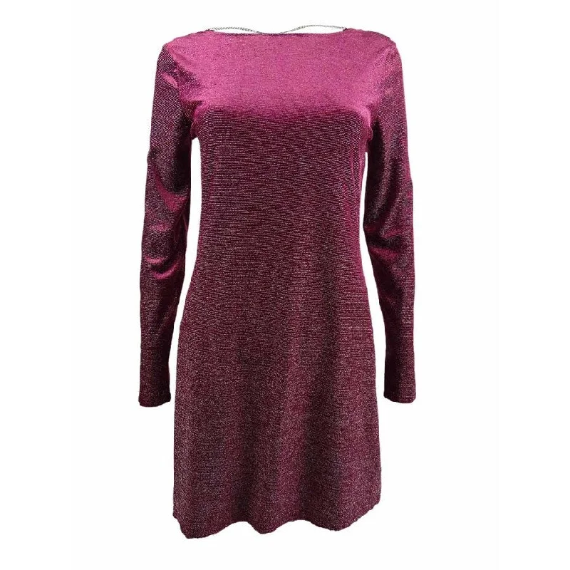 Hurry In comfy dressMICHAEL Michael Kors Women's Velvet Cowl-Back Dress (S, Dark Ruby)