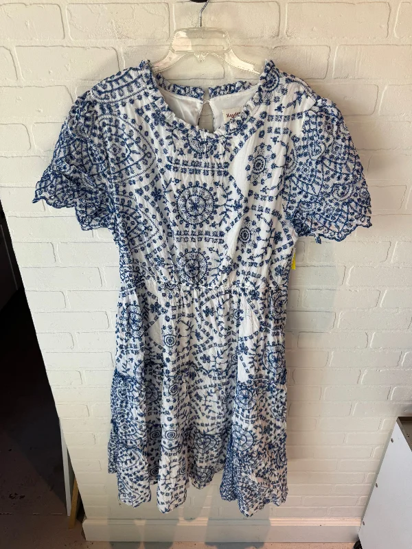 Limited Stock pleated maxi dressDress Casual Midi By Hayden La In Blue & White, Size: 2x Limited Stock pleated maxi dressDress Casual Midi By Hayden La In Blue & White, Size: 2x
