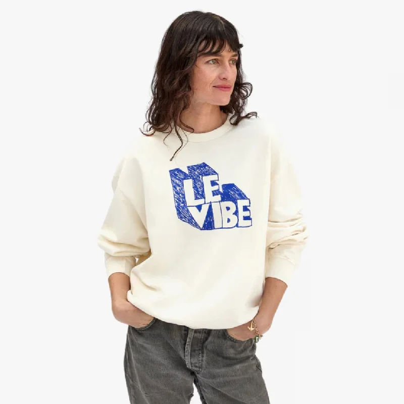 Flash Deals "Le Vibe" Oversized Sweatshirt (Cream)