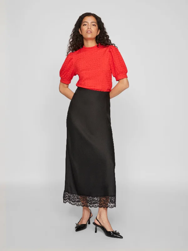 Massive Deals casual midi dressAnnette High Waisted Lace Skirt (Black)