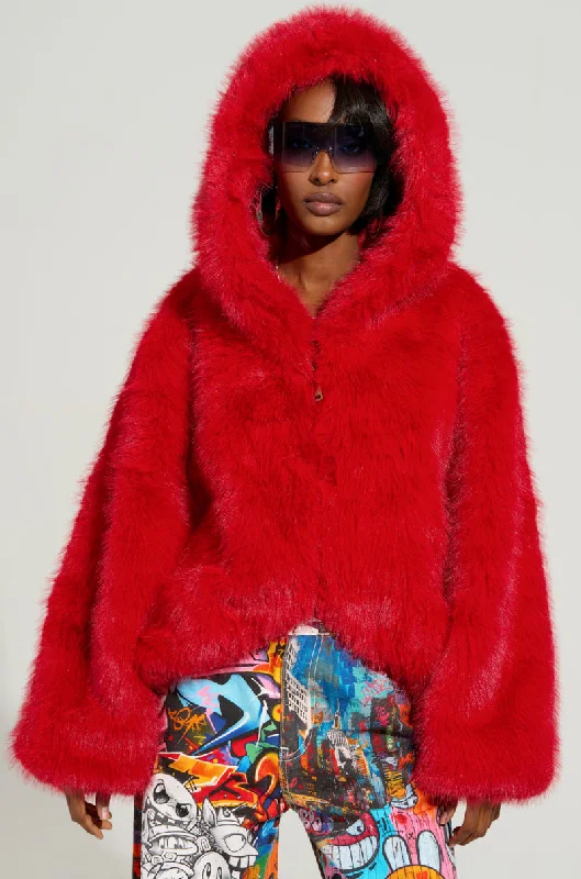 Special Buy LOOK AT ME NOW HOODED FUR BOMBER