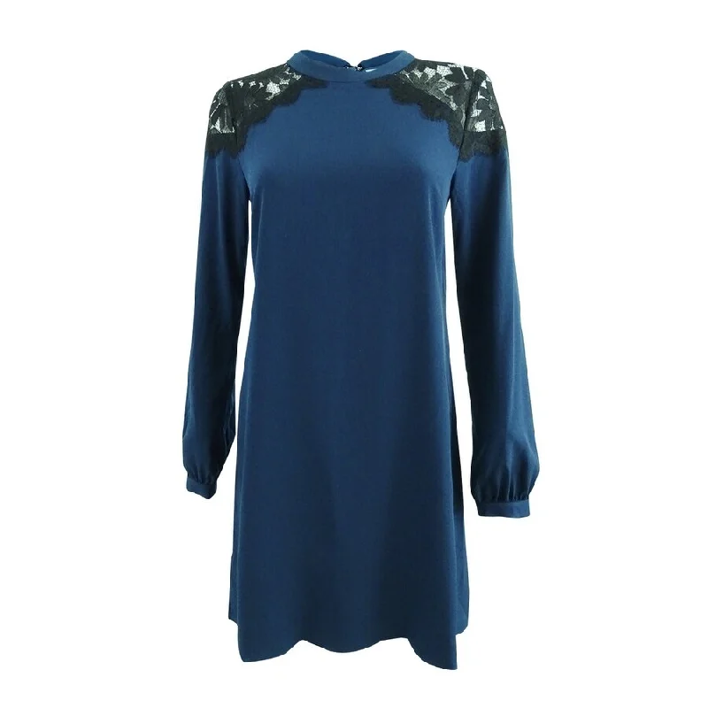 Discount Deals midi dressCeCe Women's Jasmin Lace-Shoulder Bow-Back Shift Dress