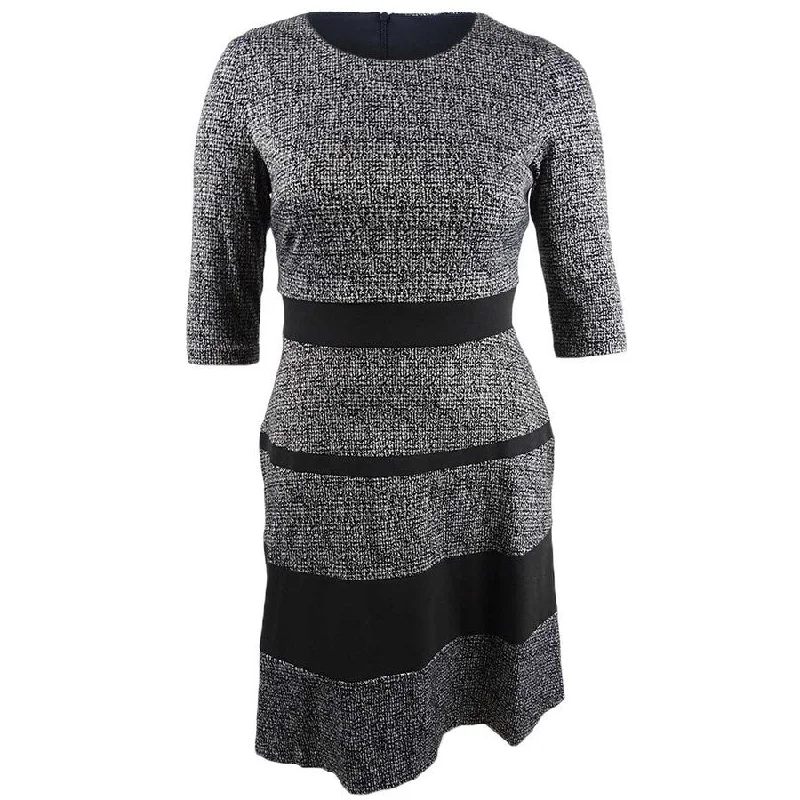 Discount Extravaganza elegant shift dressConnected Women's Jacquard A-Line Dress (12, Black) Discount Extravaganza elegant shift dressConnected Women's Jacquard A-Line Dress (12, Black)