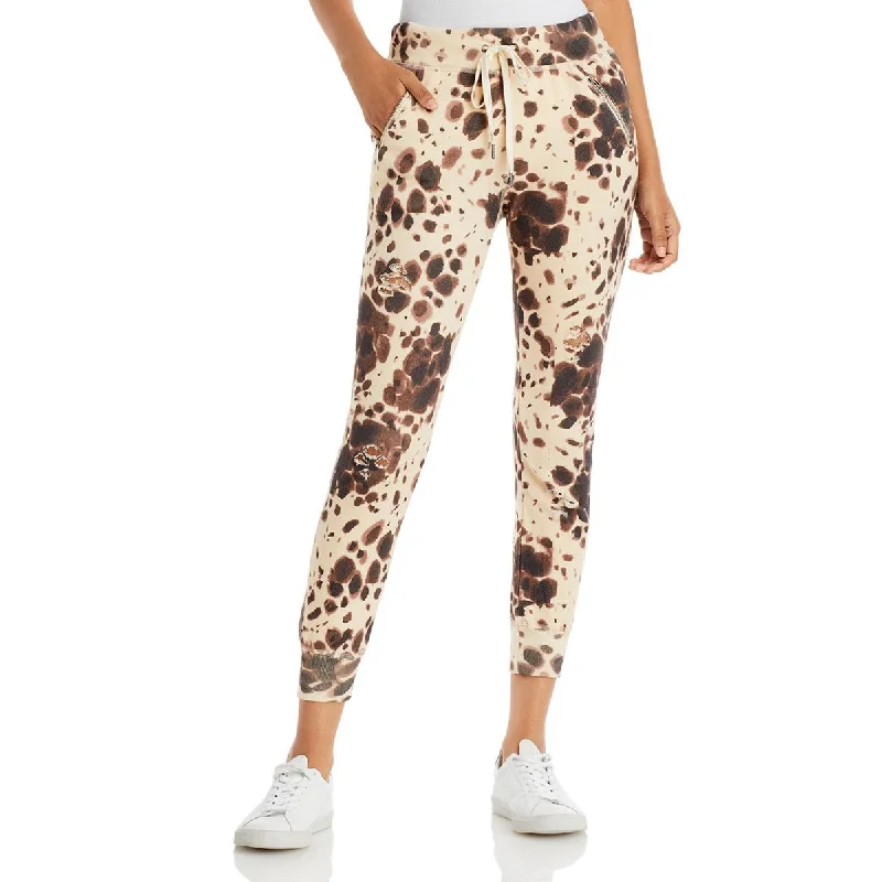 Bonus Savings n:PHILANTHROPY Womens Gravity Printed Destroyed Sweatpants