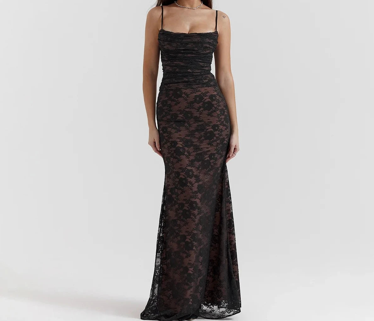Quick Sale trendy dressA&A Long Lace Maxi Black Lace Up Elegant Two Piece Event Dress Quick Sale trendy dressA&A Long Lace Maxi Black Lace Up Elegant Two Piece Event Dress