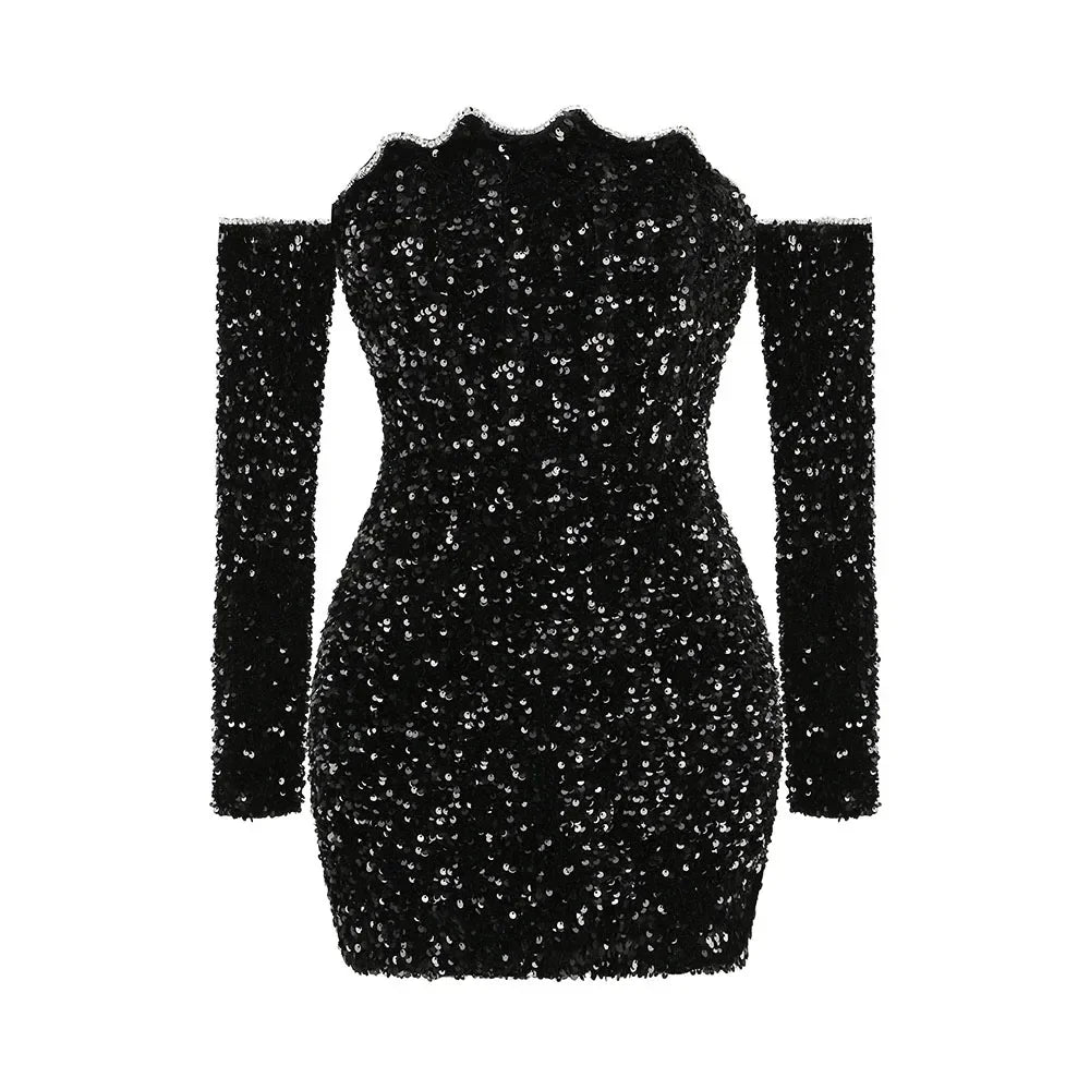 Price Rollback sleeveless dressA&A Luxe Black Long Sleeve Sequin Off Shoulder Mini Dress Price Rollback sleeveless dressA&A Luxe Black Long Sleeve Sequin Off Shoulder Mini Dress
