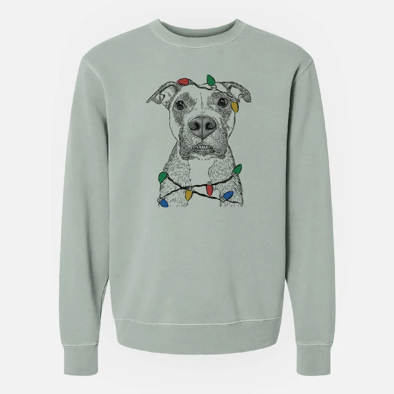 Take Advantage sleek sports hoodieChristmas Lights Xena the Mixed Breed - Unisex Pigment Dyed Crew Sweatshirt Take Advantage sleek sports hoodieChristmas Lights Xena the Mixed Breed - Unisex Pigment Dyed Crew Sweatshirt