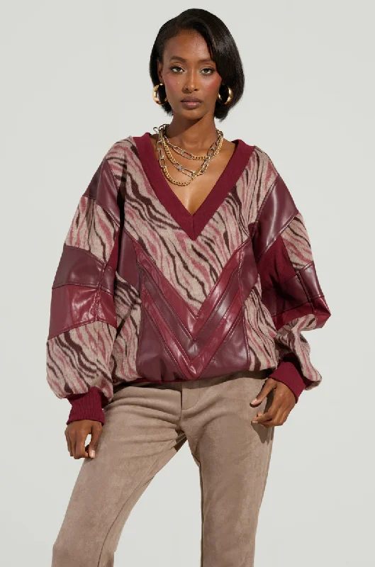 Sneak Peek Sale WILD SIDE MIXED MEDIA SWEATSHIRT