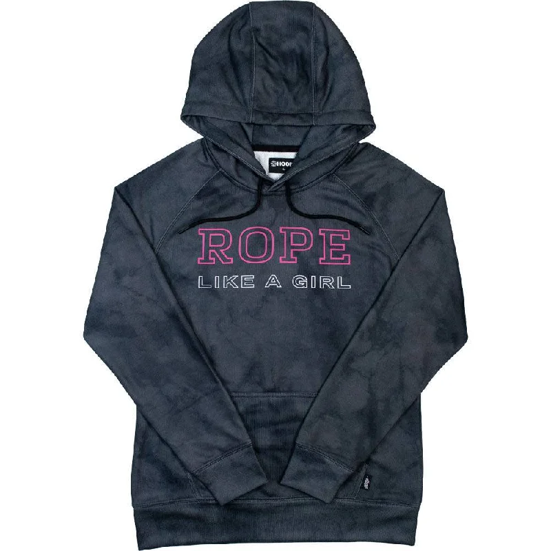 Deal Dash 'Hooey' Women's "Rope Like A Girl" Hoody - Black