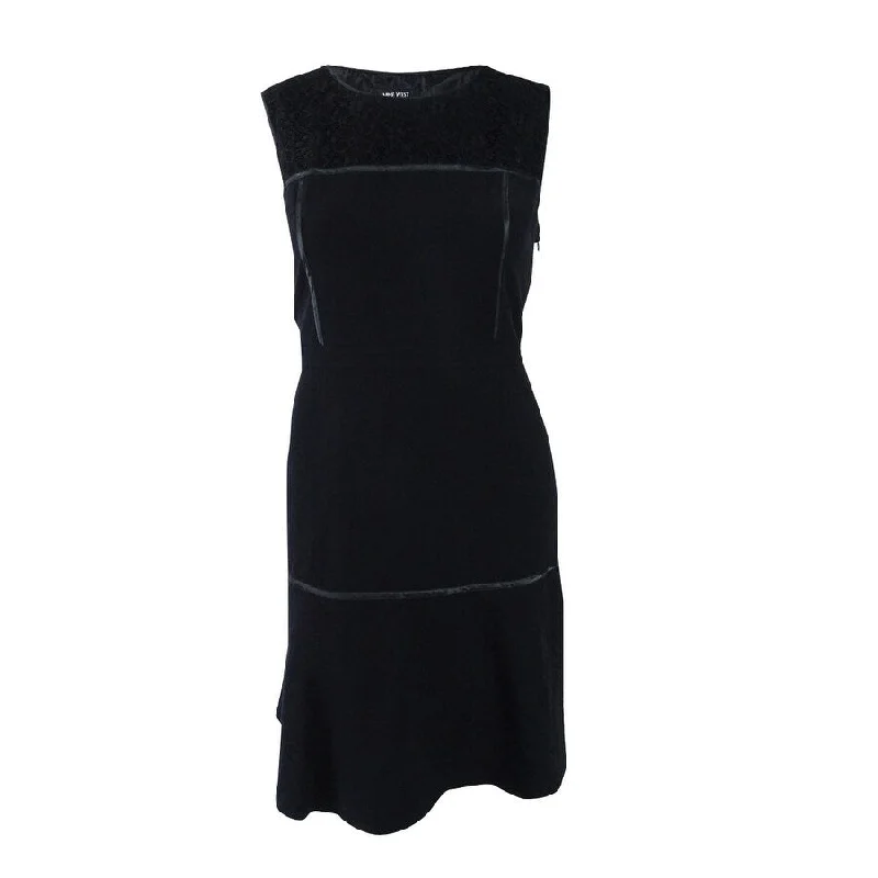 Year-End Clearance cocktail dressNine West Women'S lace-Trim Fit & Flare Dress(18, Black) Year-End Clearance cocktail dressNine West Women'S lace-Trim Fit & Flare Dress(18, Black)