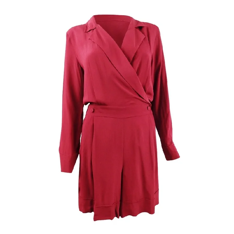 New Arrival trendy wrap dressMarella Women’s Surplice Romper (4, Red)
